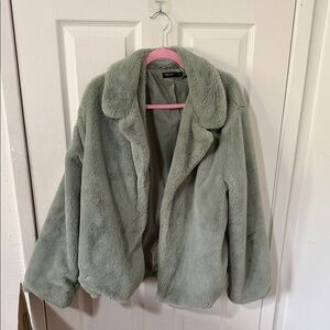 SHEIN Sage Teddy Jacket